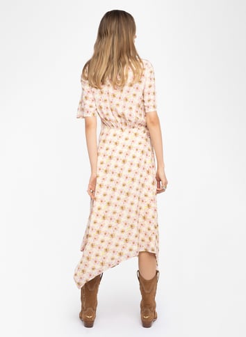 Robe mi longue asymétrique imprimée ZADIG&VOLTAIRE Jaune
